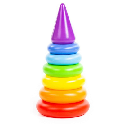 Развивающая игрушка Пирамидка Колечко-конус Полесье 62376 01